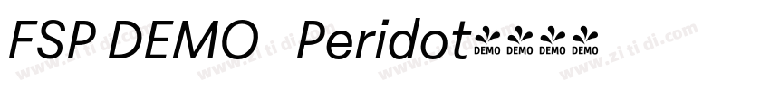 FSP DEMO   Peridot字体转换